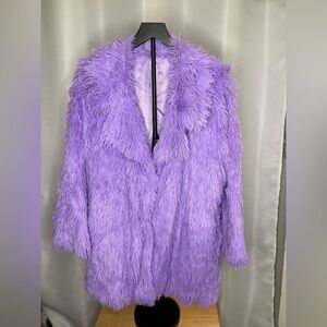 Lavender Faux Fur Coat (OVERSIZED)